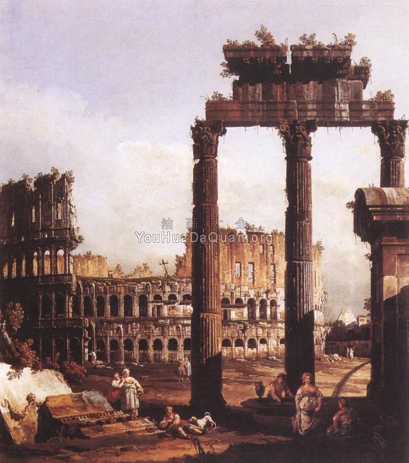 Capriccio with the Colosseum - 贝尔纳多·贝洛托